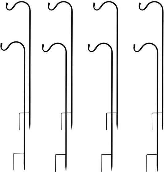 MIXXIDEA 37” Inch Heavy Duty Garden Shepherds Hooks for Outdoor Height Adjustable Plant Hangers Outdoor Shepherds Hook for Bird Feeders, Lanterns,Outdoor Décor, Plants, Wedding, Garden (37inch 8PK)
