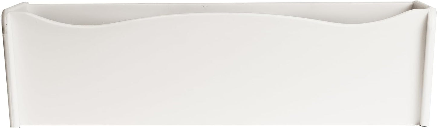 Flower Box 18" x 6" x 5" White Polyethlene for Window Sills, Sheds, and Playhouses, 1 PK (FB18W-BX1)