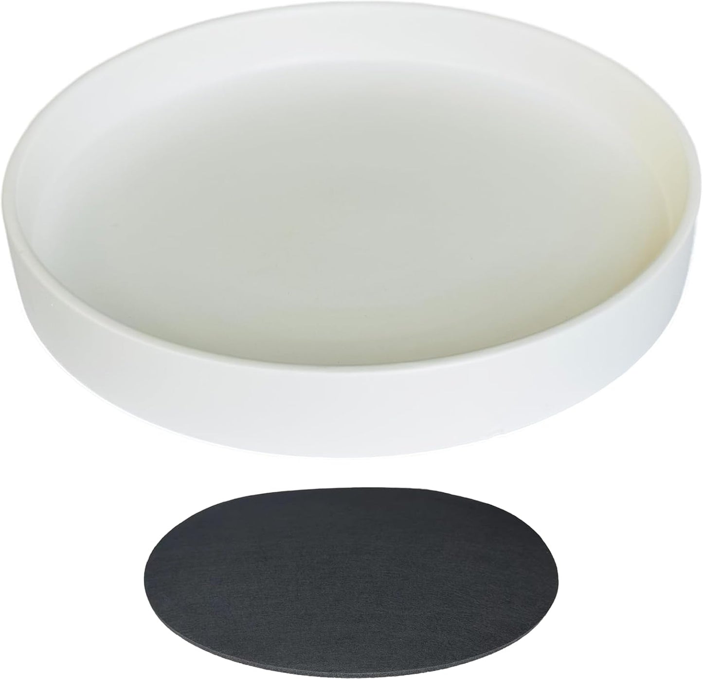 Plant Saucer White Ceramic Deep Pot Tray - 1 Pack 15 inch, Planter Saucers Water Drip Trays for Indoors Outdoor, Thick Durable Sturdy Flower Pot Saucers for Glazing Pots Base, (15"/13.5"-Size)