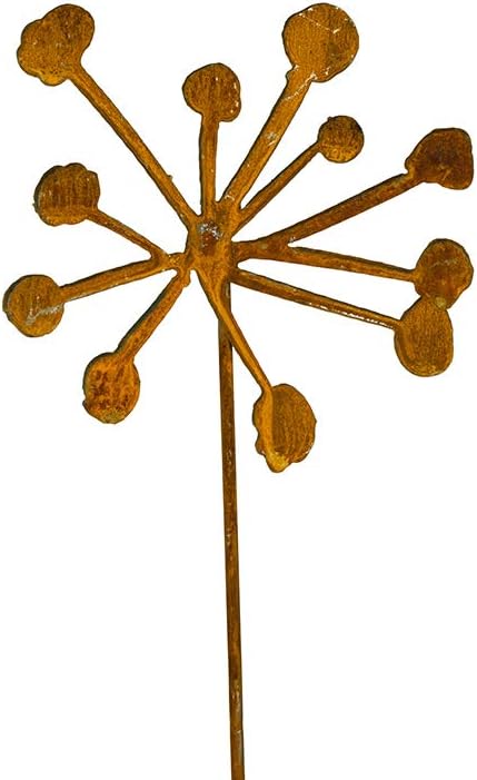 Rusty Metal Flowers, Garden Art, 9-Piece Set, Flower Sculpture, Wedding Table Arrangement, Yard Artwork
