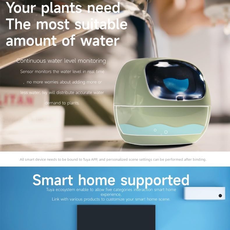 Smart Flowerpots,Smart Pet Planter,Ai Planter,Intelligent Flowerpots,Multiple Expressions,7 Smart Sensors, and Ai Chips Make Raising Plants Easy and Fun for Living Room,Plant-Free(Green)