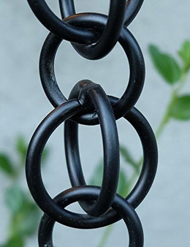 Nutshell Stores Double Loops Rain Chain - Black - 12 Feet