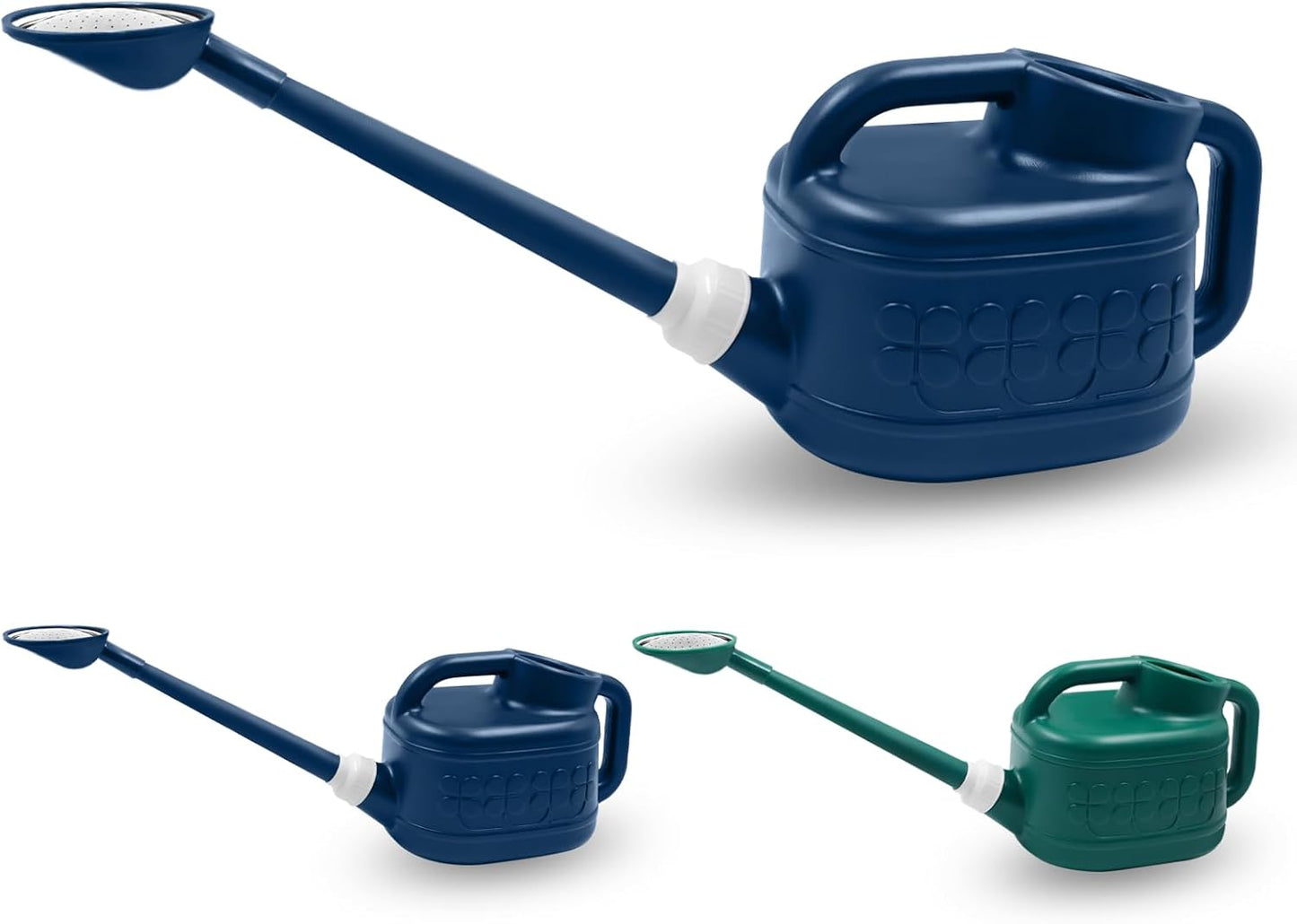 Watering Can for Indoor & Outdoor Plants, Plant Watering Can with Stainless Steel Shower Head, 1 Gallon Plastic Water Can for Garden, Flowers, Vegetable, Greenhouse (AlpineGreen)