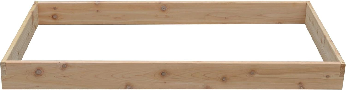 Red Cedar Wood Raised Vegetable Garden Bed - Amish Made in USA (5.5" Raised Bed, Unfinished)