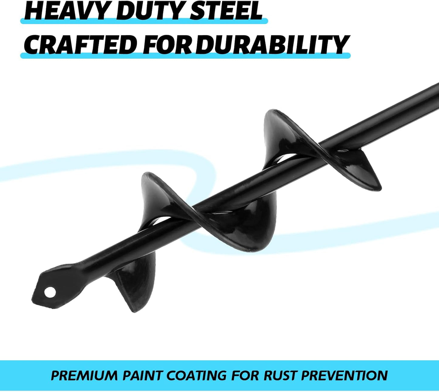 ERYTLLY Auger Drill Bit for Planting 1.6x9inch,Garden Auger Spiral Bulb Planter Tool for Umbrella Holes Post Hole Digger - Compatible with 3/8 inch Hex-Shank Drill