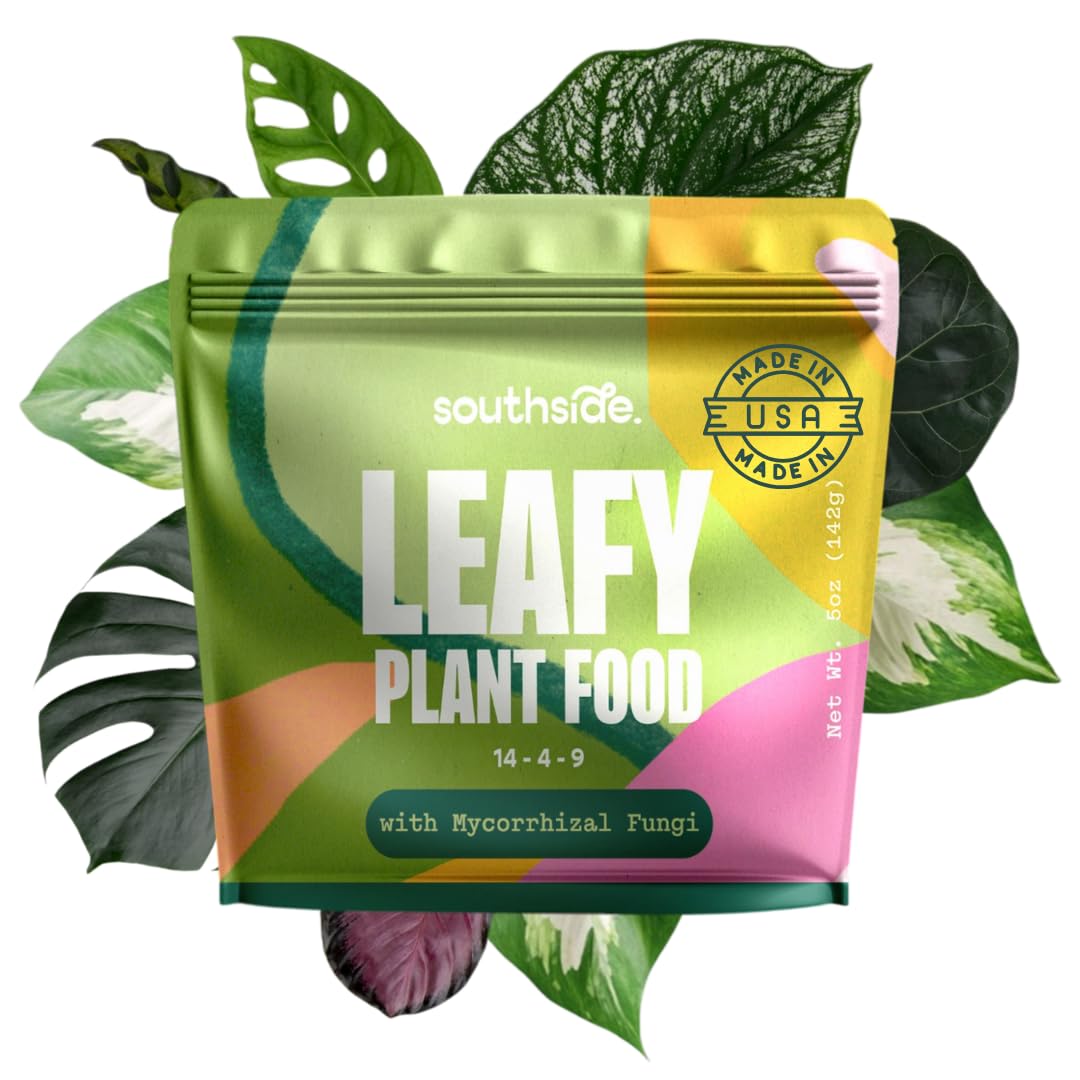 Leafy Plant Food with Mycorrhizal Fungi for Indoor Potted Plants - Makes 200 liters of Gentle Houseplant Fertilizer with Complete Nutrition