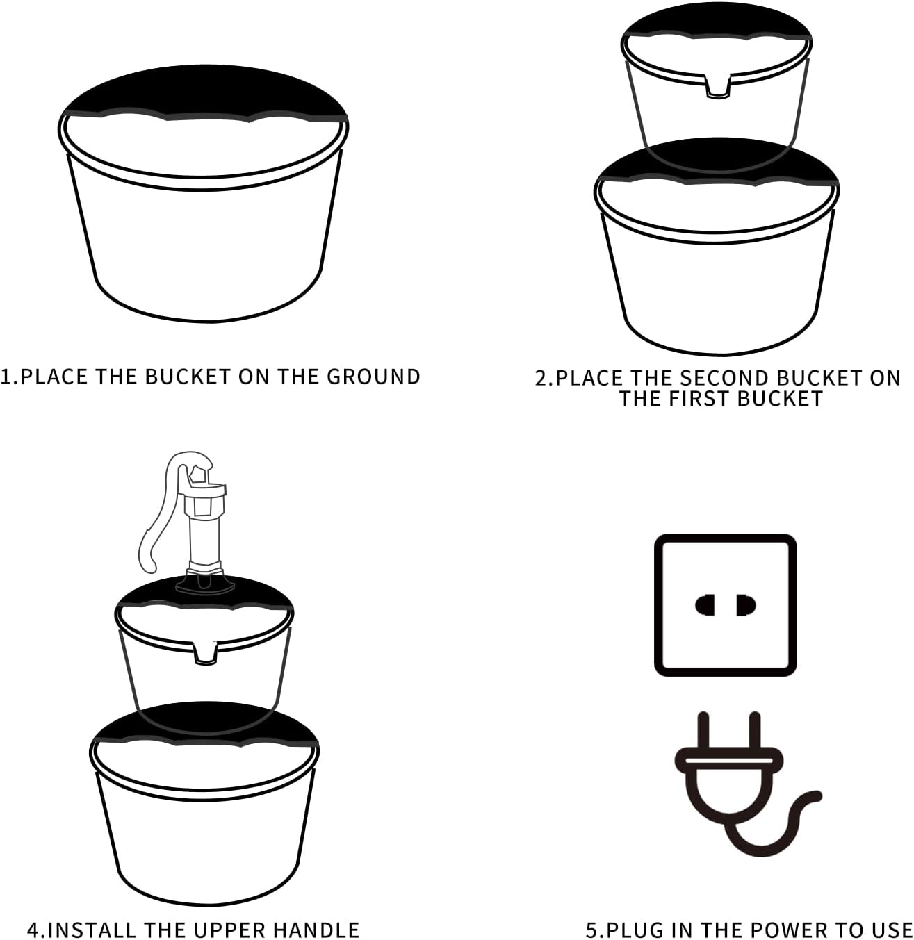 YI 27-Inch 2 Tier Water Fountains Outdoor Waterfall Barrel Fountain Pump Garden 2-Tier Barrel and Pump Waterfall Fountain, Plastic for Garden Patio Backyard Porc