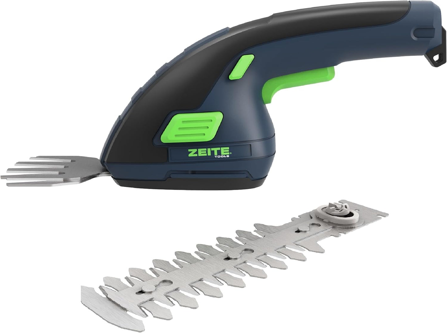 ZEITE 7.2V Grass Shear & Shrubbery Trimmer, 2-in-1 Cordless Grass Cutter and Mini Hedge Trimmer, Rechargeable Li-ion Battery and Charger,Long Handle,Versatile Garden Tool for Grass & Bush Trimming