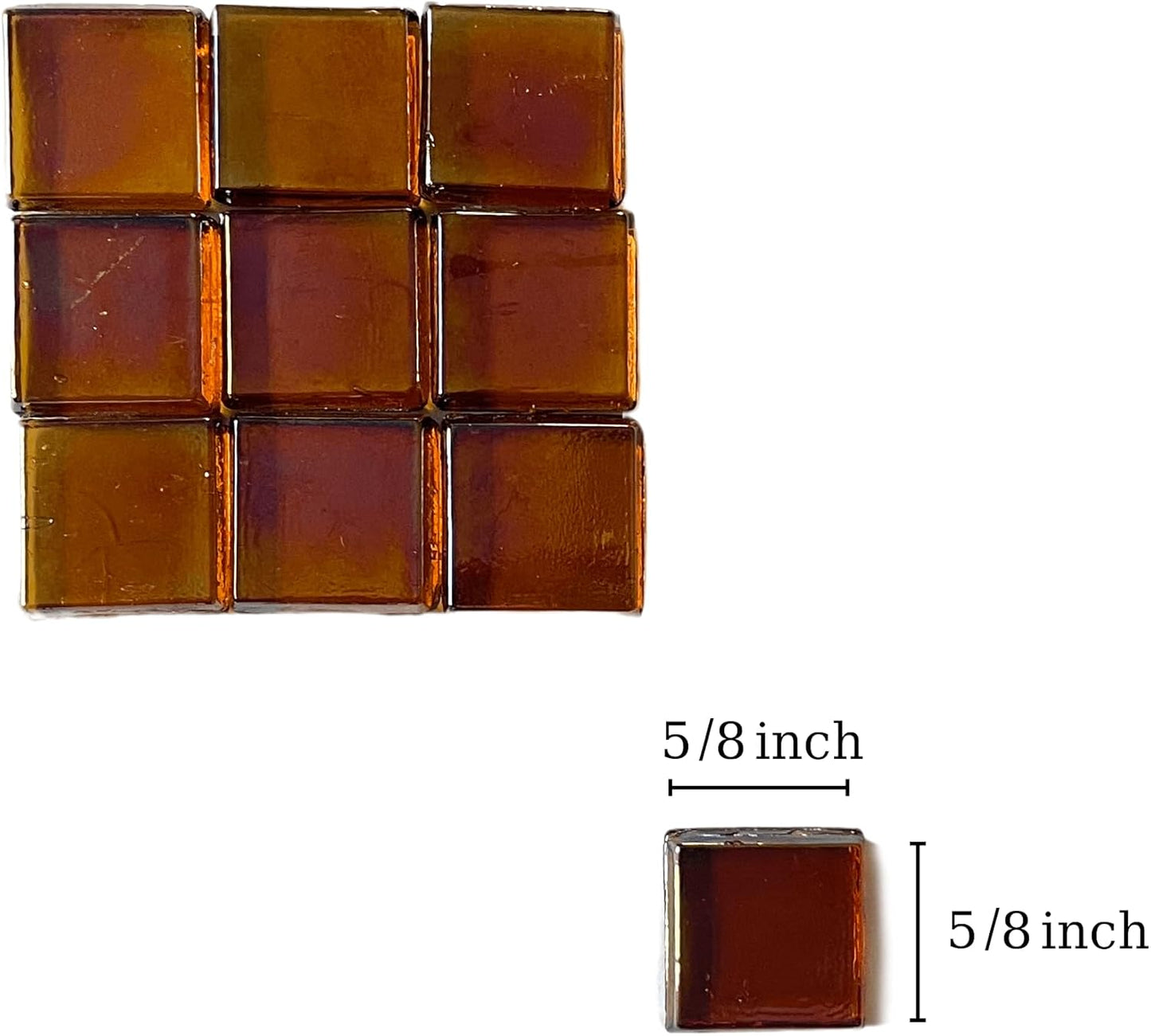 SMEIINIK 1.1lb Bulk Single Iridescent Color Mosaic Tiles for Crafts, Glass Mosaic Pieces for Mosaic Puzzles, Stained Glass Tiles for Mosaic DIY, Mosaic Making Supplies(WJ37-5)