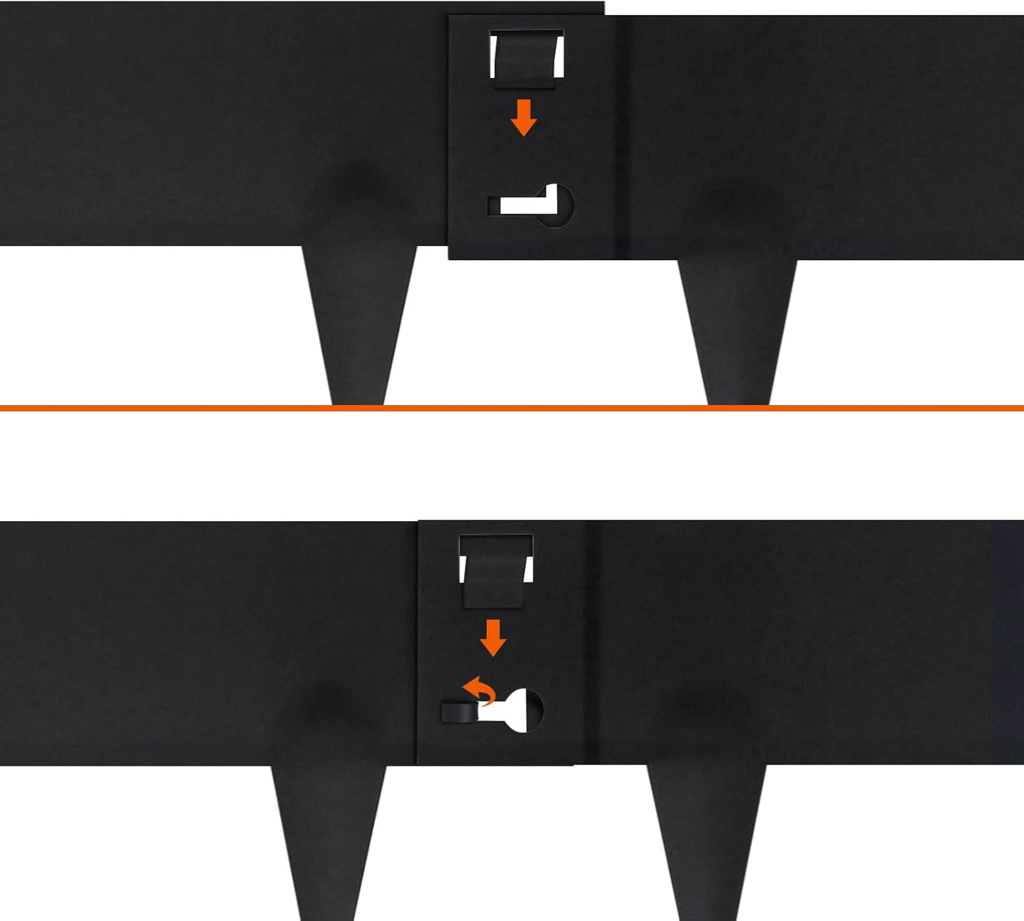 5 Pack Steel Landscape Edging,Metal Landscape Edging 40 Inch Strips, Metal Garden Edging 6 inch Depth, Steel Edging for Landscaping