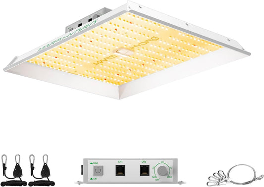 MARS HYDRO TS1000 150W LED Grow Light for Indoor Plants, with Patented Reflector, 5 Levels Dimmable Lights Daisy Chain Full Spectrum Growing Lamps for Seedlings Veg Bloom in 2x2/3x3 Grow Tent