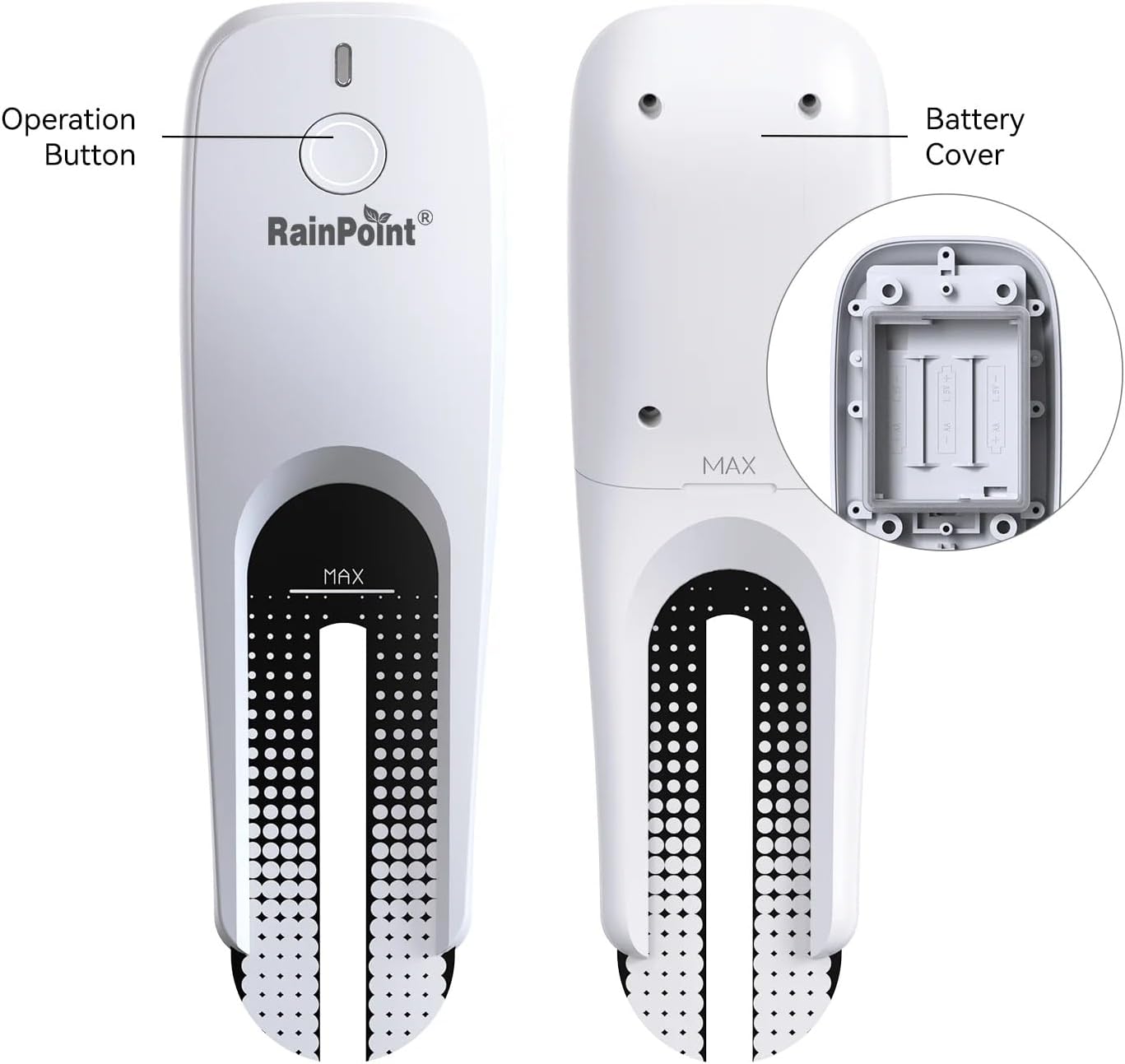 RainPoint 3-in-1 Smart Wireless Soil Moisture Meter for Plants Indoor/Outdoor Without Hub, WiFi APP Temperature Sunlight Sensor for Gardening Lawn Houseplants Monitor Hygrometer