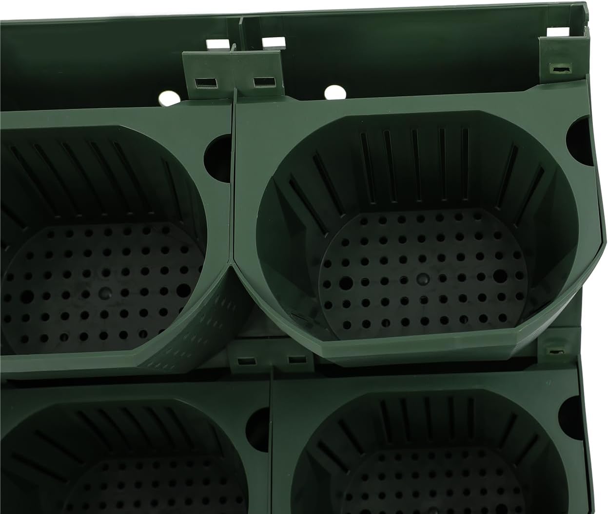 Vertical Wall Planter, Stackable Wall-Mounted Planter Indoor Outdoor w/36 Plastic Pots Living Wall Garden w/36 Non-Woven Fabrics Vegetable Hanging Pocket Holder Flowerpot (Army Green)