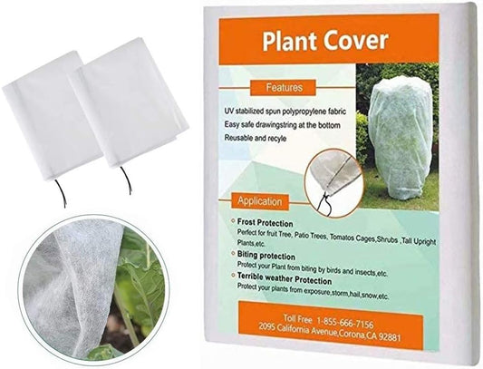 Agfabric 2 Pack Plant Covers Freeze Protection 1.5oz 84''x72'' Frost Cover for Garden Tree Protection Winter Tree Cover for Frost Proctection