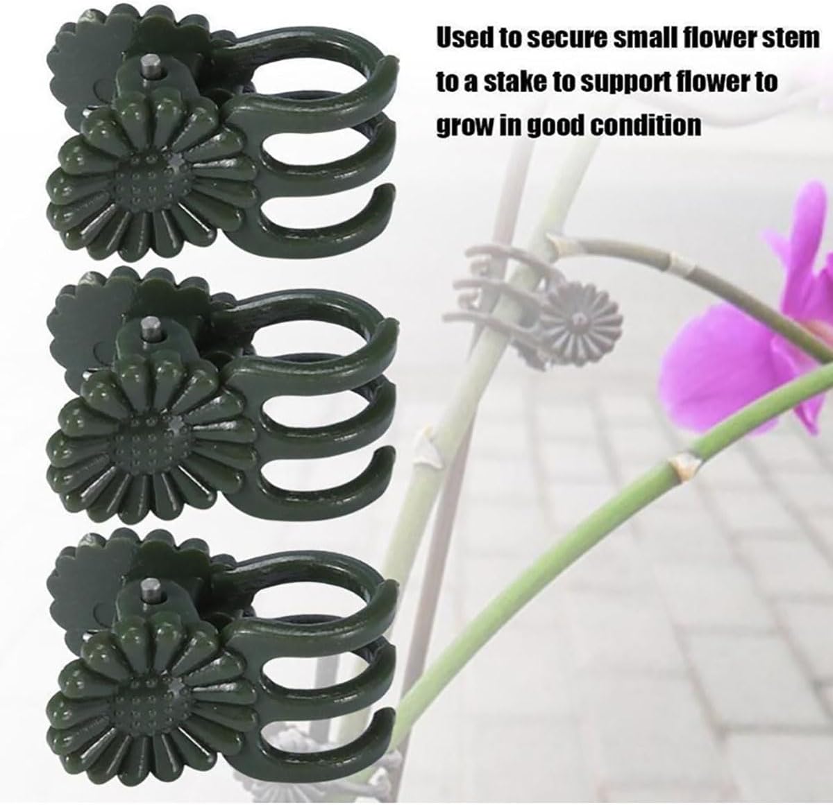 Decorative Metal Plant Trellis for Indoor Potted Plants – Leaf Shape Vine Support Stakes with 6 Plant Clips, Black/Green/Gold Garden Trellises for Climbing Plants, Vines (Black 1pc)