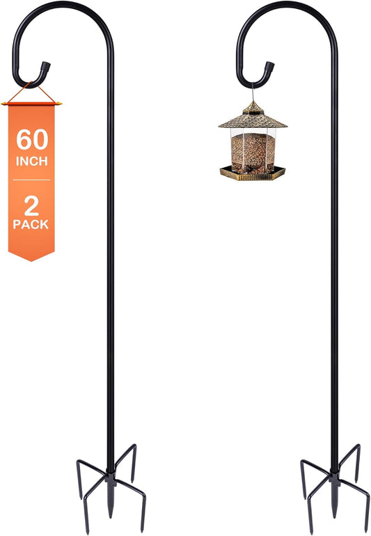 Shepherd-Hooks Adjustable for Bird-Feeder Lantern Plant-Hook Garden-Stake - Plant Stand Hanger for Outdoor Flower Basket, Bird Feeder Hanger Weddings Décor
