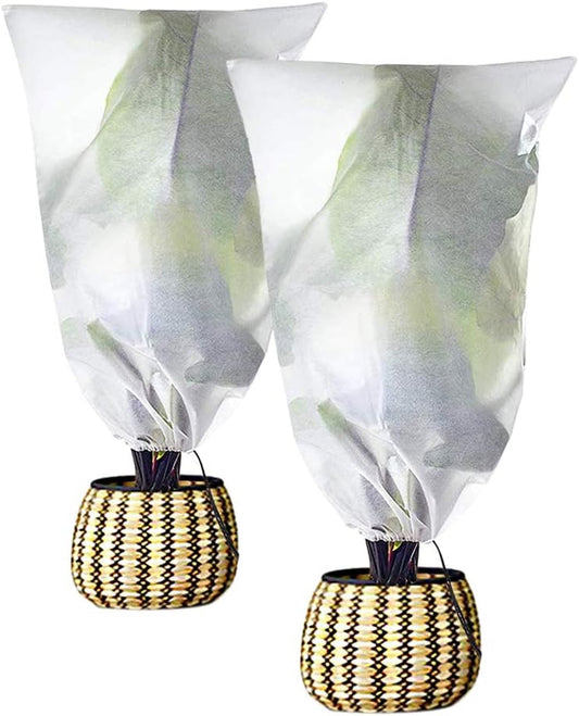 Agfabric Warm Worth Frost Blanket 0.9oz 84"x72" Shrub Jacket,Rectangle Plant Cover for Frost Protection,White,2 Pack