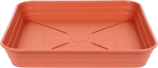 4 Pack Square Plant Saucer Tray 8 inch, 6 8 10 12 14 16 18 20 inch Heavy Duty Plastic Square Plant Saucers for Indoors Outdoor, Flower Planter Drip Trays for Pots, Seed Starting Tray