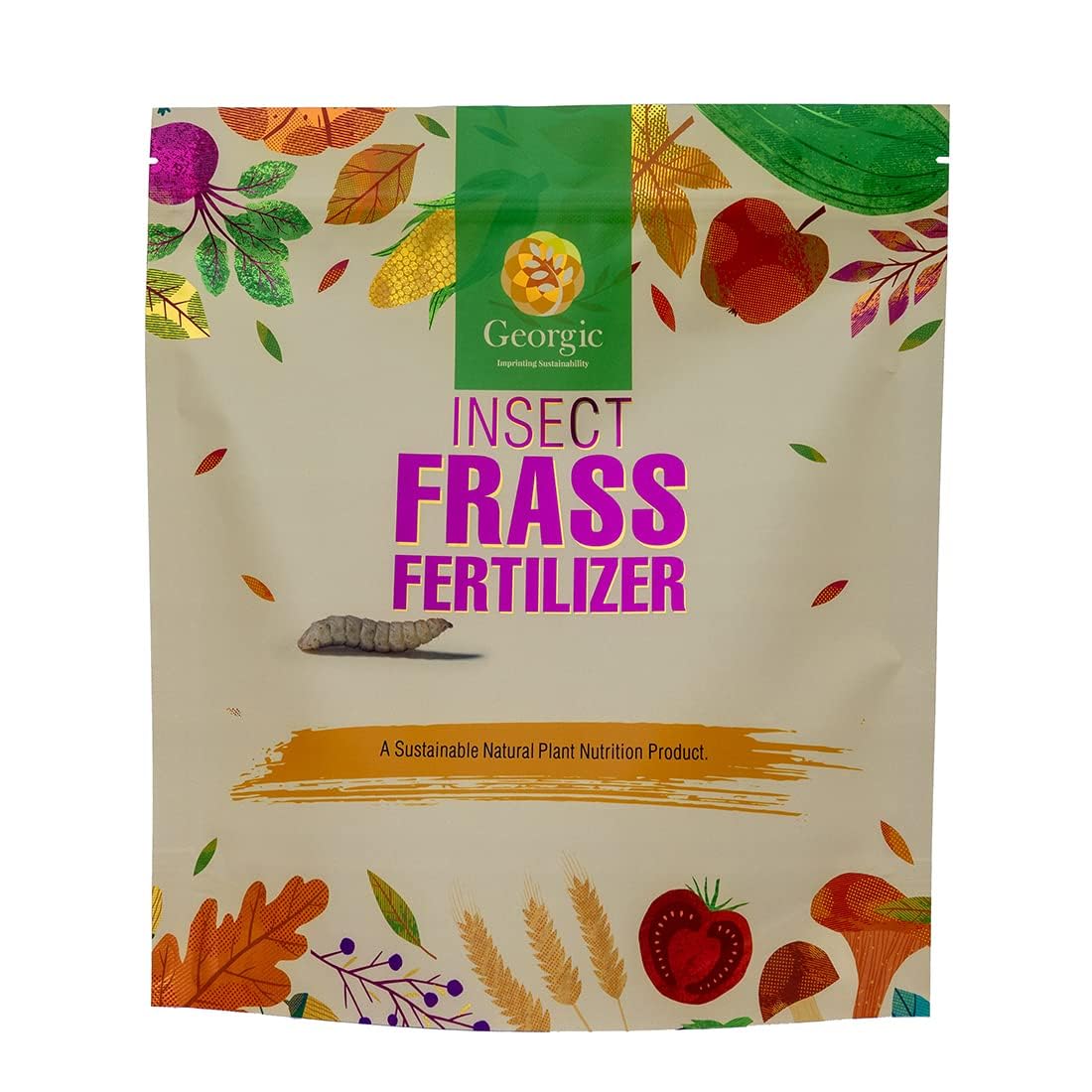 Insect Frass Fertilizer -100% Organic All-Purpose Plant Food & Soil Amendment, Natural Nutrients for Houseplants, Gardens & Lawns(1.5 lb)