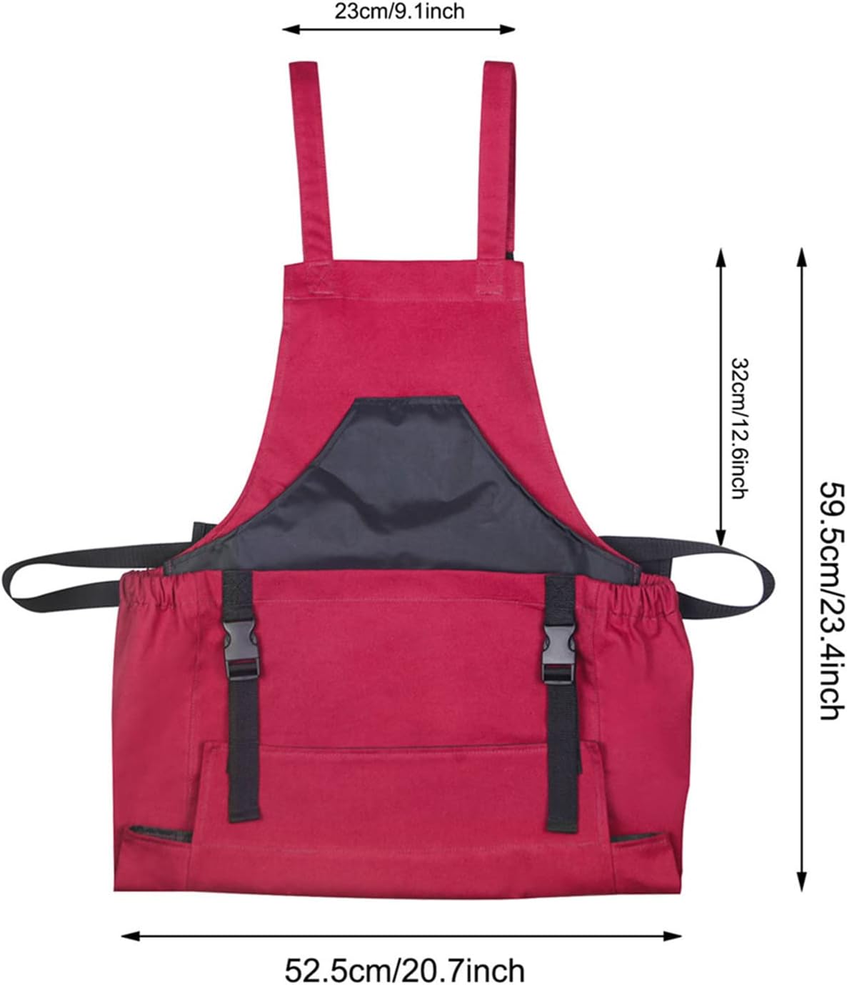 Garden Apron with Pockets Harvest Fruit Picking Bag,Canvas Adjustable Vegetable Harvest Apron for Home Gardeners