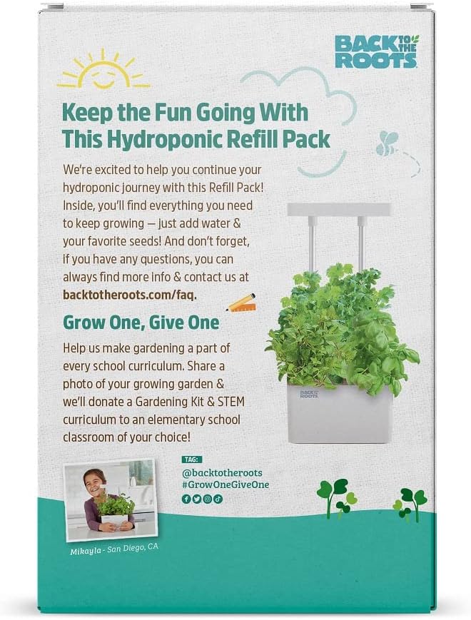 Back to the Roots 33006 Hydroponic Grow Kit Refill Pack