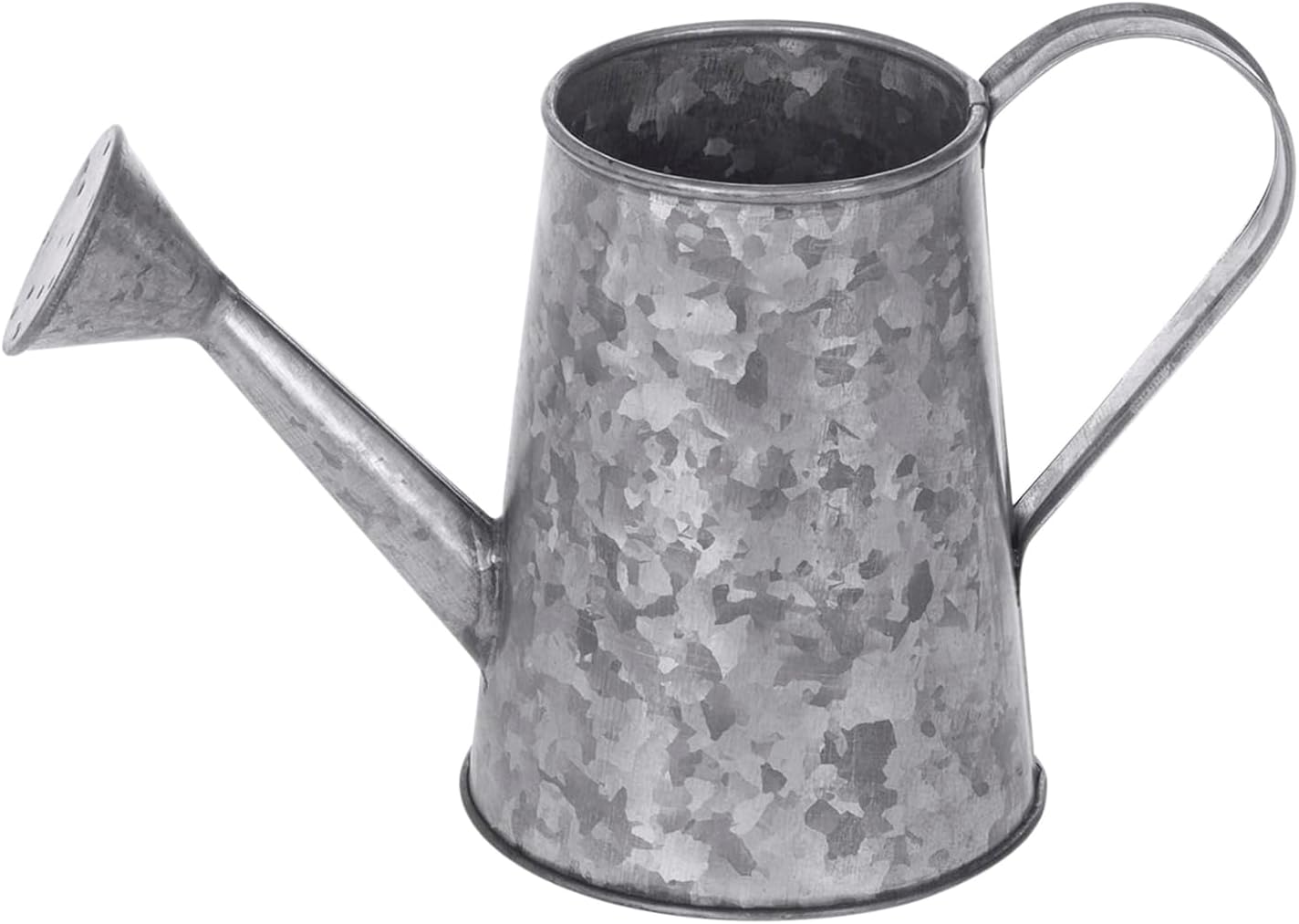 MyGift 5 Inch Mini Rustic Galvanized Metal Decorative Vase in Vintage Style Watering Can Design for Dried Flowers and Artificial Plants - Handcrafted in India