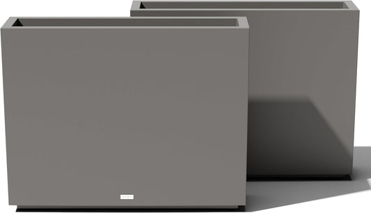 Veradek Block Series Span Plastic Planter - Tall Rectangular Planter for Indoor or Outdoor Patio/Porch | Durable All-Weather with Removable Insert Bucket | Modern Design for Plants, Flowers, Garden