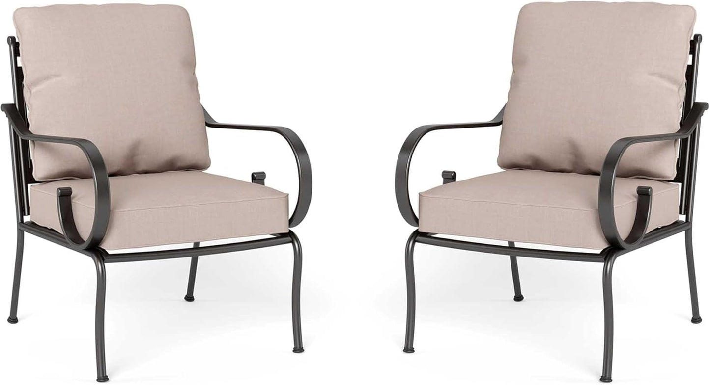 Sophia & William Extra Large & High Back Patio Furniture Set Metal Modern Outdoor Conversation Sets with Sofa Chairs