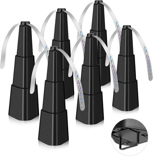 Fly Fans for Tables, Fly Repellent Fan for Indoor/Outdoor, Food Fans to Keep Flies Away for Party, BBQ, Home, Picnics, Travel, Portable and Easy Use 6 Pack (Black)