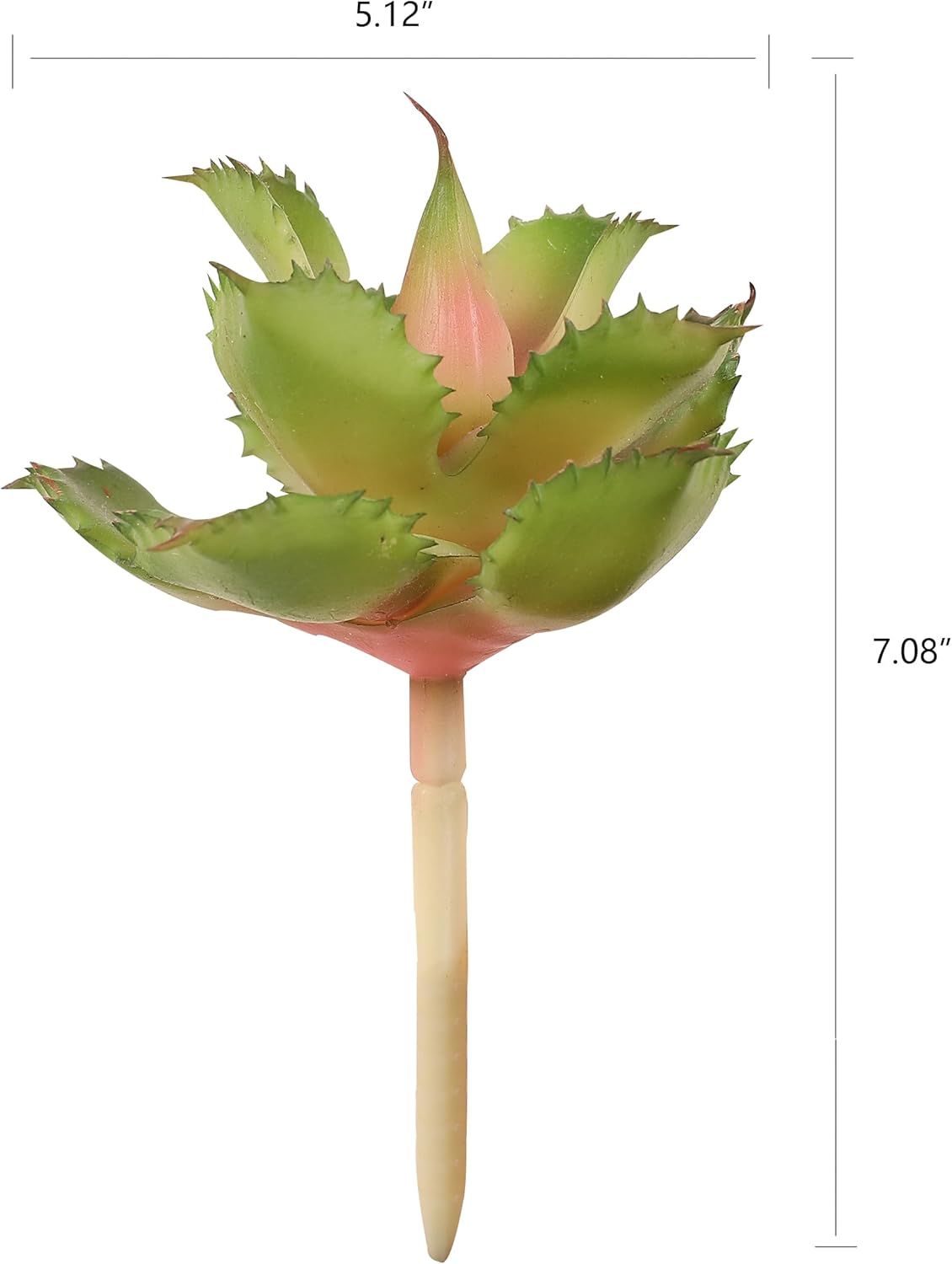 Duovlo Artificial Succulent Plant 7.08 Inch Faux Succulents Agave potatorum Flower Arrangement Craft Wall DIY Materials,Pack of 2 (Pink)