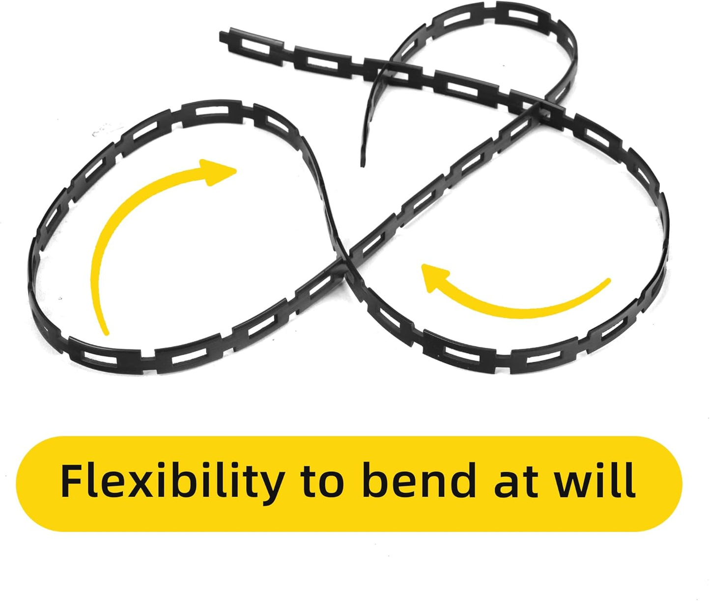 CODREE 50 FT Plastic Chain Lock Tree Tie - 1/2 Inch Wide Adjustable Tree Support Straps for Staking - Flexible Reusable Cable Plant Ties