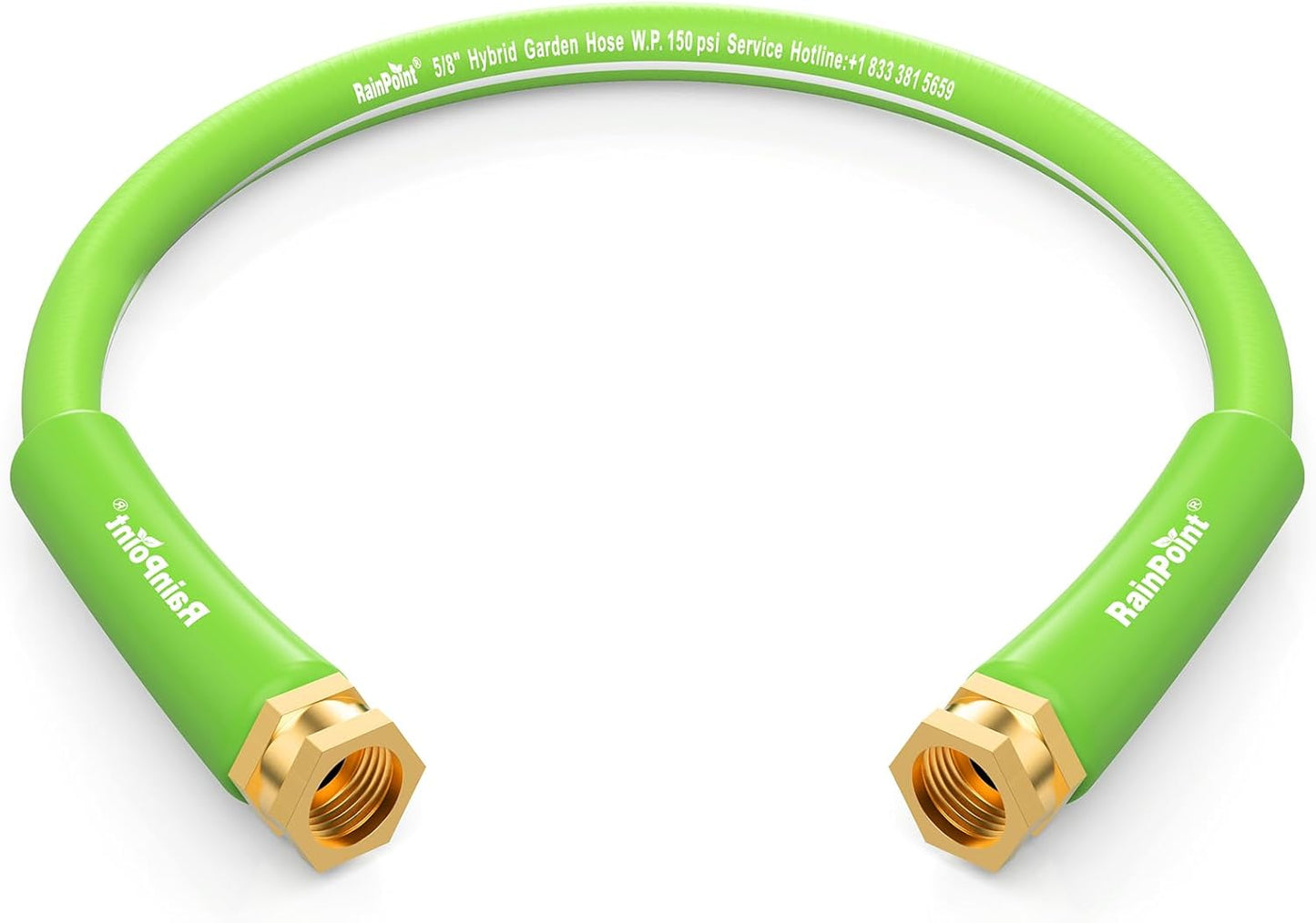 RAINPOINT Leader Garden Hose 3ft - Lightweight Water Hose - Flexible, Heavy Duty, Hybrid Rubber, with Female to Female Fittings