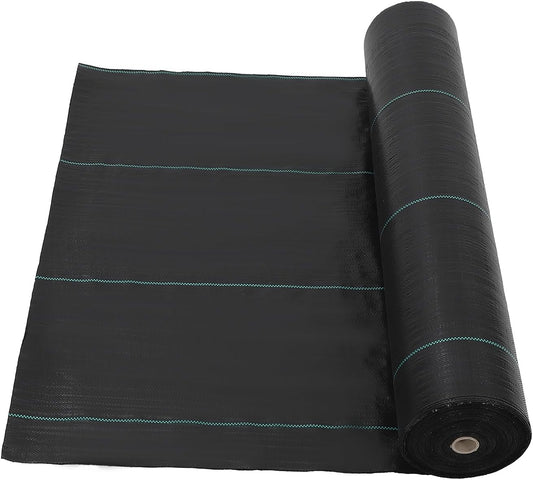 PioneerWorks 4ft x 250ft Premium Weed Barrier Landscape Fabric, 5oz Heavy Duty, Weed Control Fabric, High Permeability Good for Flower Bed, Driveway Fabric Ground Cover
