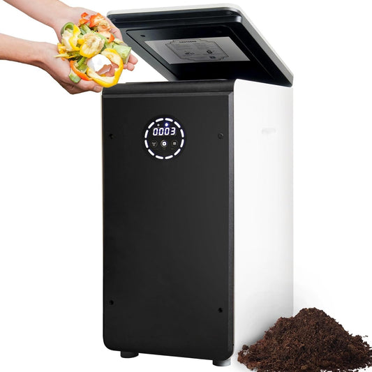 GEME | World's First Bio Smart Electric Composter Kitchen, Turn Food Waste into Real Organic Compost No Dehydration - 19L Food Cycler Compost Machine with Electric Compost Bin…