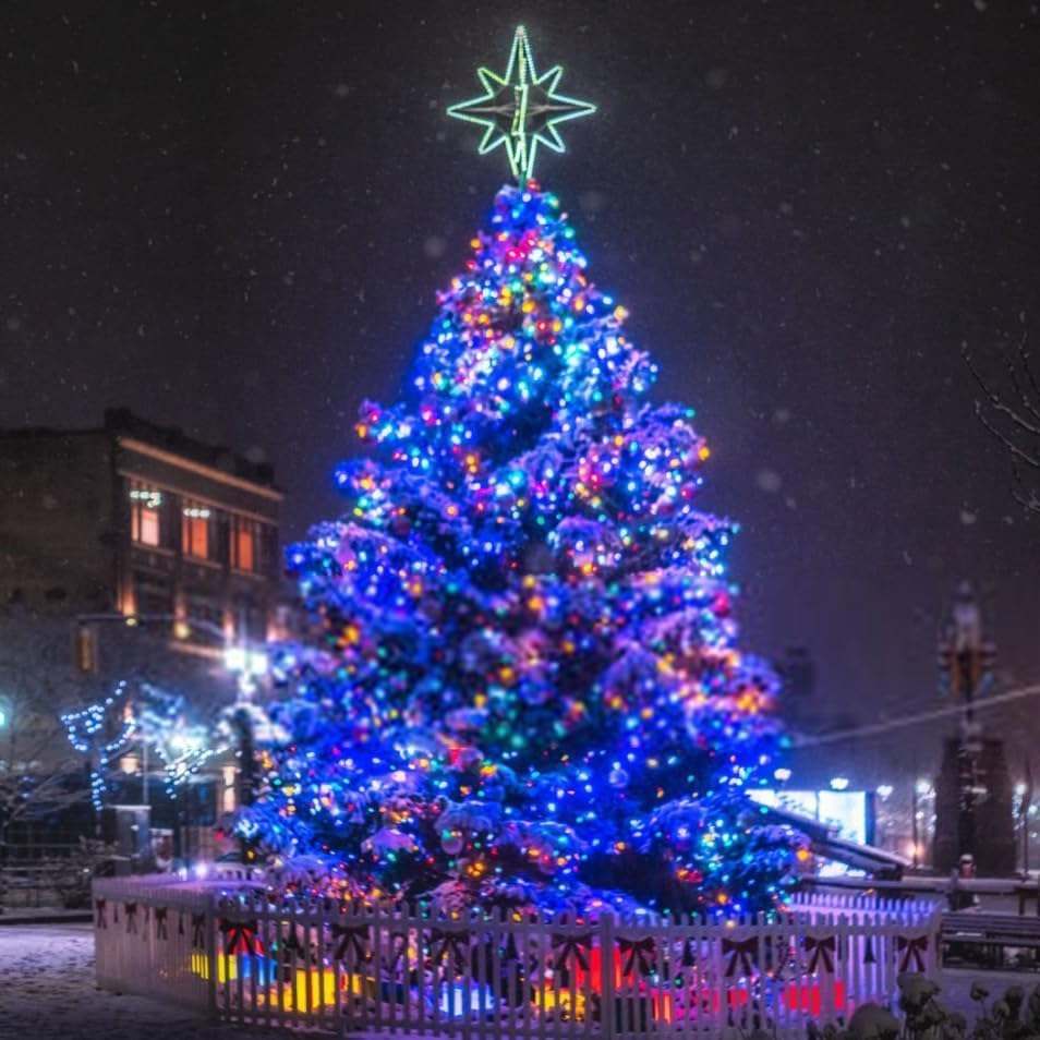 Solar String Lights Outdoor, 4 Pack 288FT 800 LED Solar Twinkle Lights for Outside Waterproof Copper Wire with 8 Modes Fairy Decorations for Garden Yard Wedding Christmas Tree Decor (Multicolor)