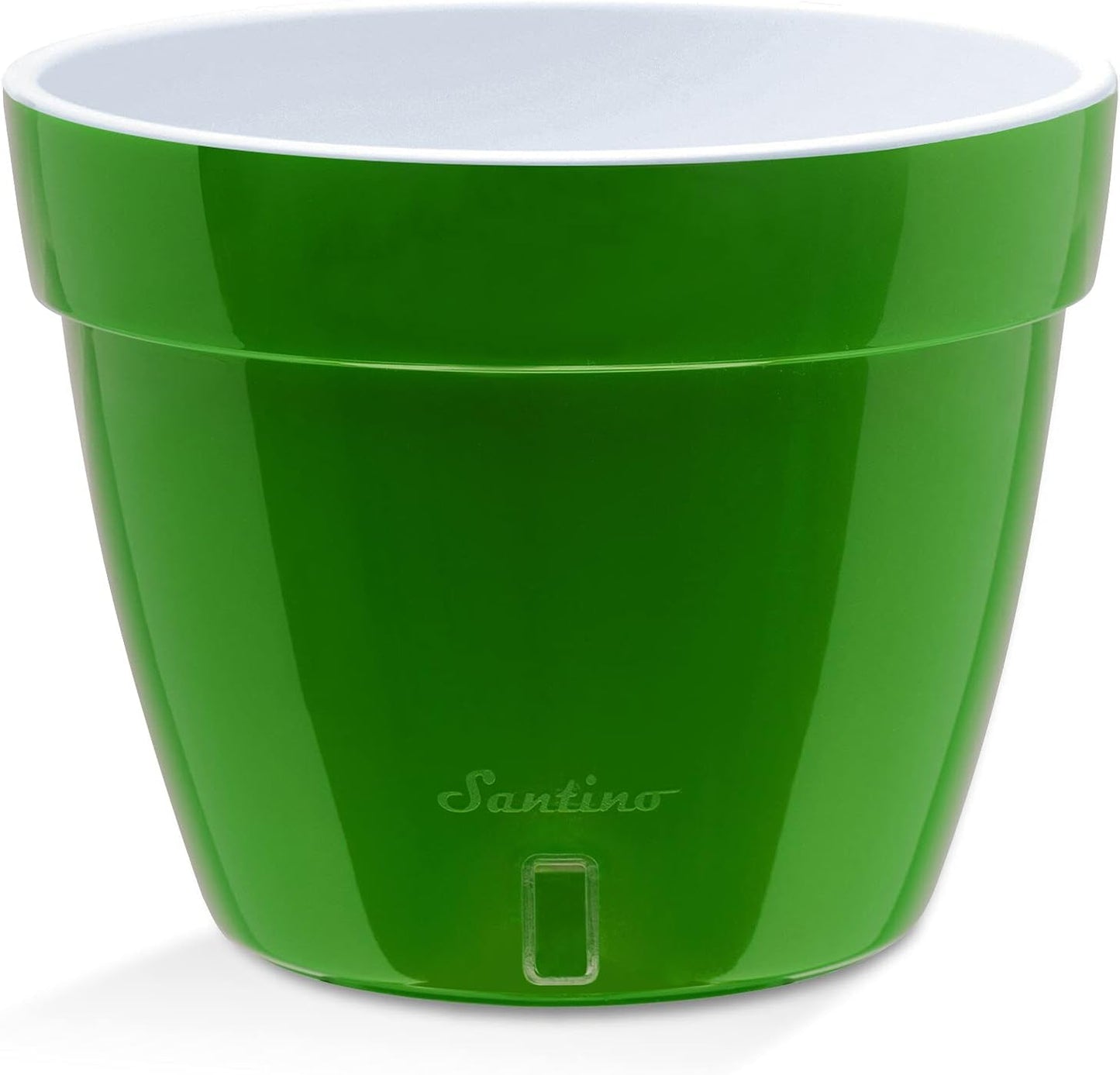 Santino AST 7.1 Inch Self Watering Planter Green-Gold/White Set of 3 for Indoor Plants