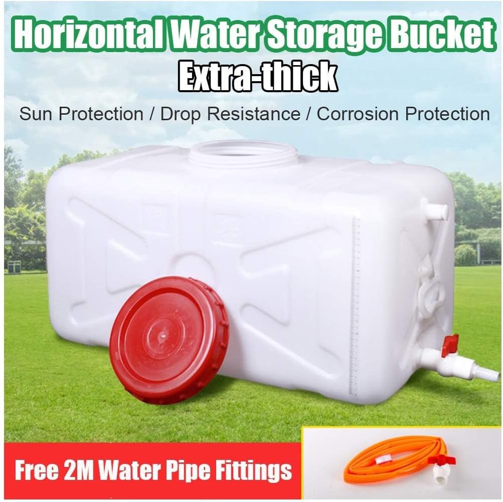 Water Storage Tank for Camping, Plastic Water Containers with Spigot for Emergency Water Storage Household Outdoor Camping Hiking Self-Driving Tour(Size:50L)