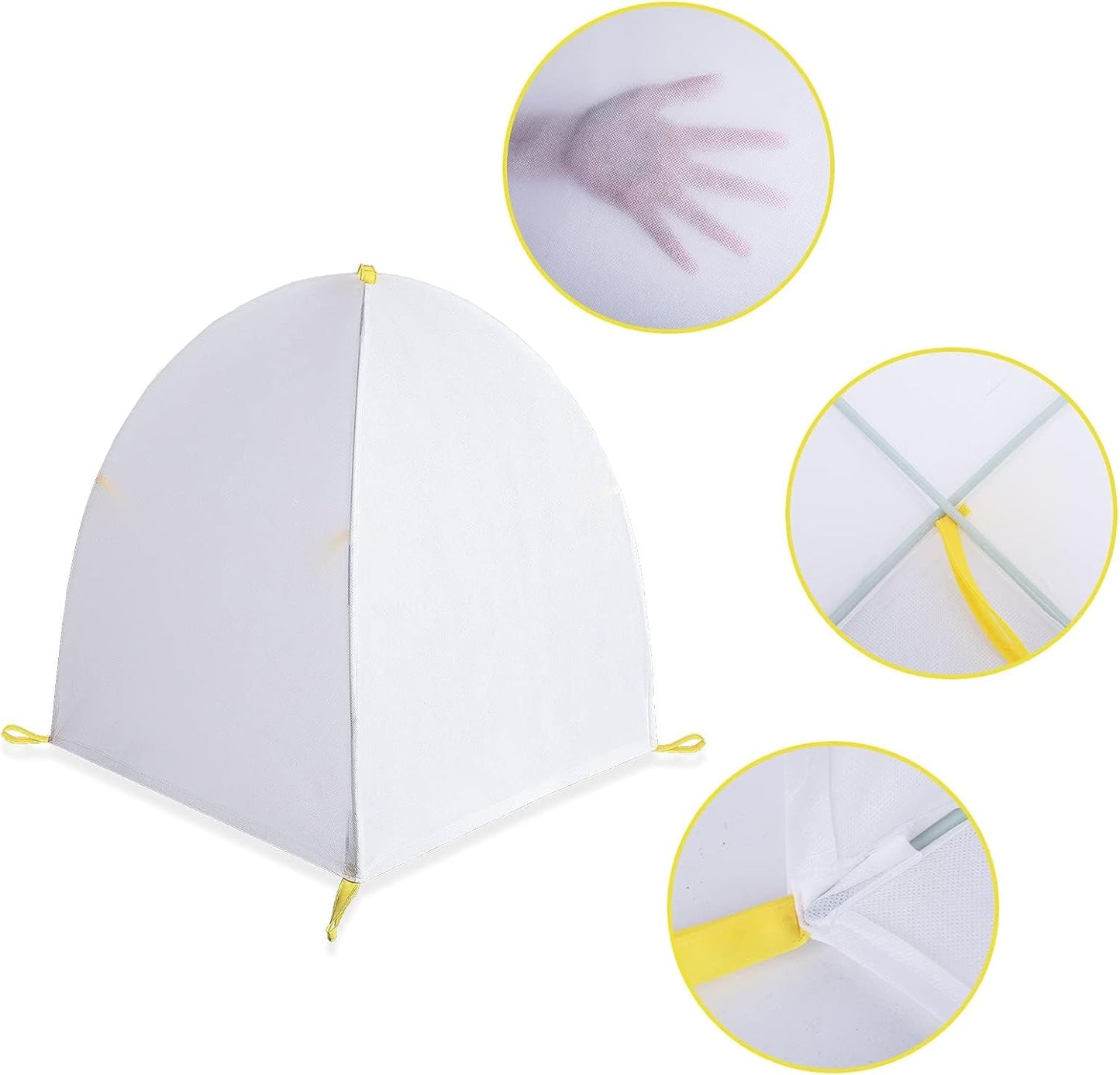 DECOHS 2 Pcs 22 x 22 x 23 Inch Winter Shrub Cover -Winter Snow & Frost Covers with Stakes -Warm Plant Protection Tent Protecting Fruit Tree Potted Plants from Freezing Animals Eating