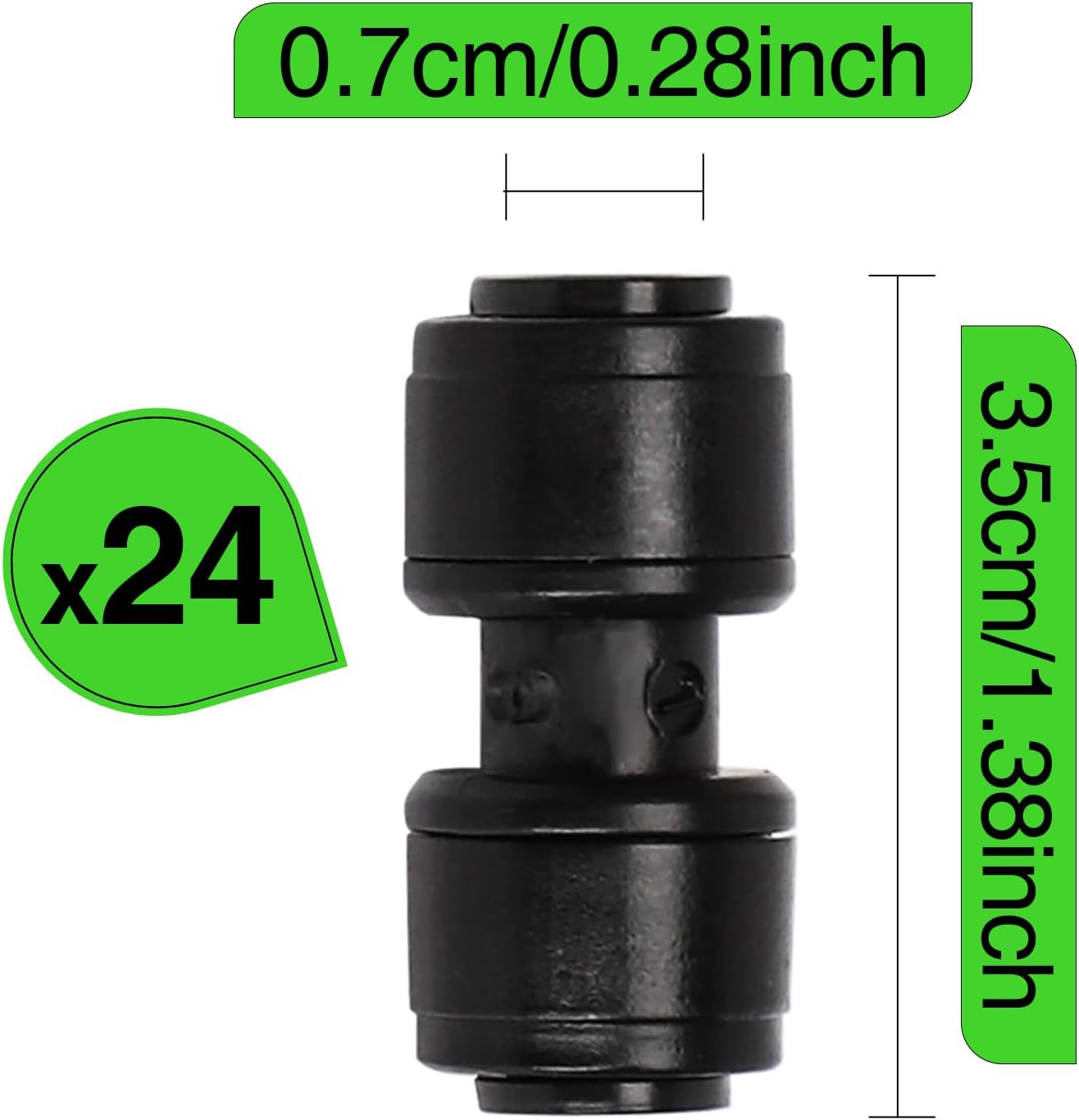 MIXC 20 Pack 1/4" Drip Irrigation Coupling Connectors, Quick Connect Drip Line Connectors for 1/4 Inch Irrigation Tubing, Leak Free Irrigation Tubing Connectors for Garden Sprinkler System.