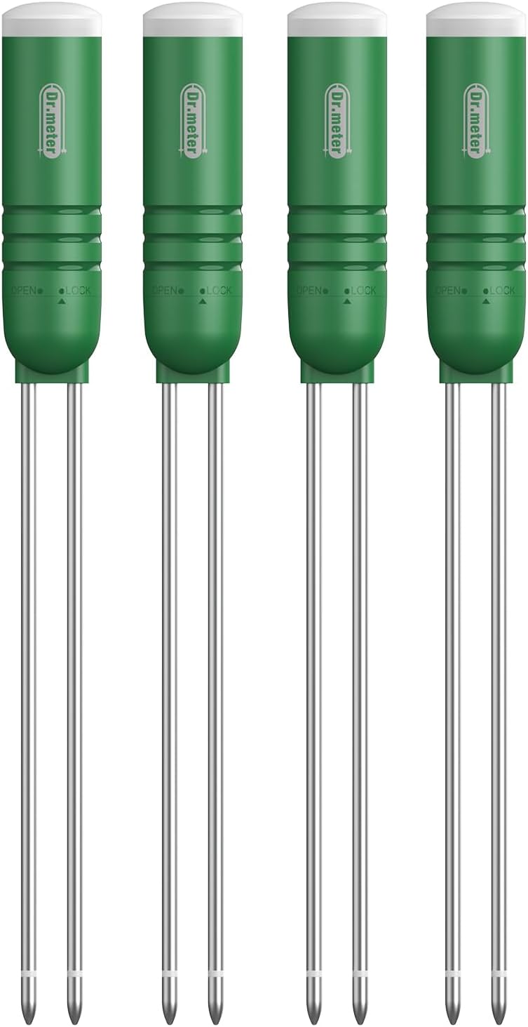 Dr.meter 4 Pack Soil Humidity Sensor Probe, Plant Soil Moisture Meter, Accessory Only, Cannot Be Used Alone