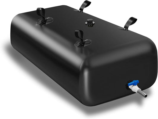 240 L/63 Gal Water Bladder Tank, Foldable Portable Water Storage Container, Emergency Water Bag for RV, Truck Bed, Fire Prevention, Drought Resistance, Black