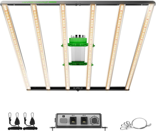 MARS HYDRO 2025 New FC-E6500 Foldable LED Grow Light 5x5ft 730Watt, Full Spectrum Grow Light Bar Commercial Plant Growing Lamp for Vertical Farming