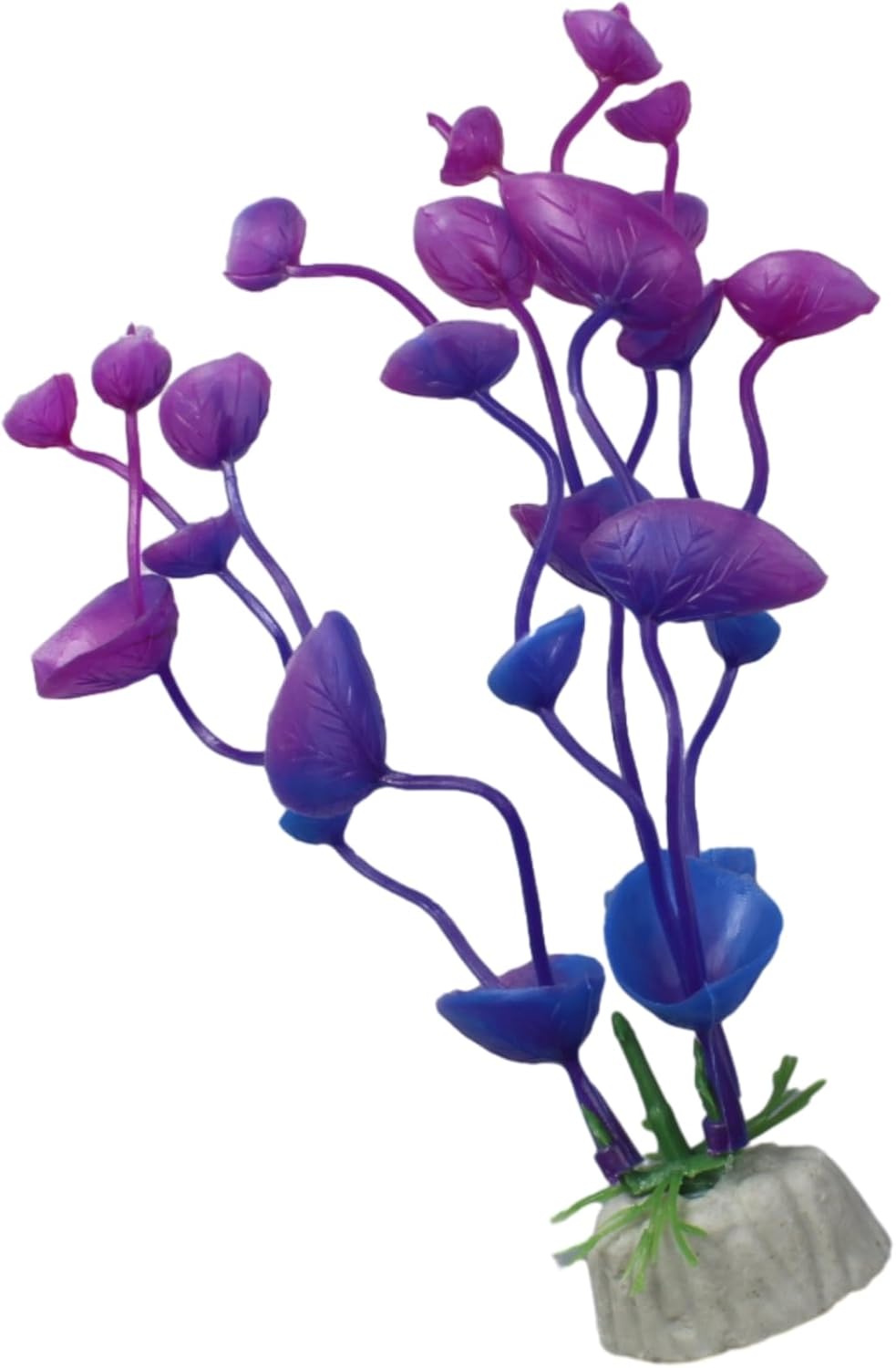 4 Pcs Green Artificial Plastic Plants Fish Tank Plants Fish Aquarium Decoration (Purple)