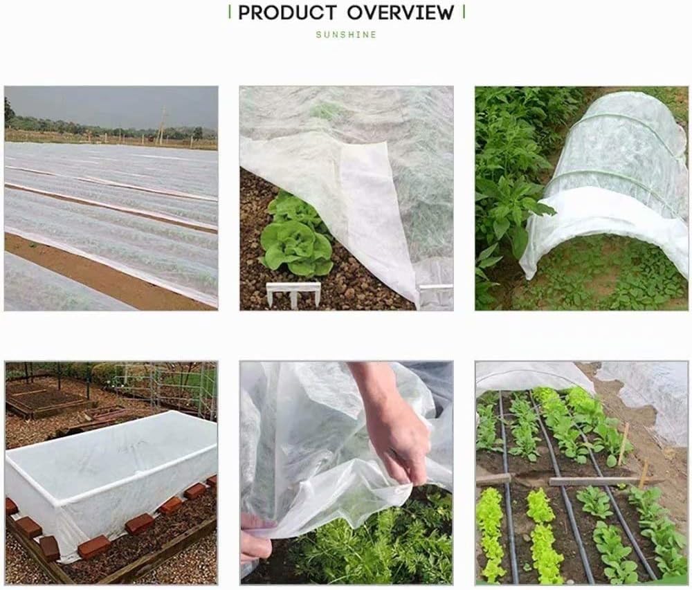 Agfabric Plant Covers Freeze Protection 10'x50' 0.55oz Frost Blankets for Plants Plant Frost Protection Covers Garden Winter Frost Pests Protection,White