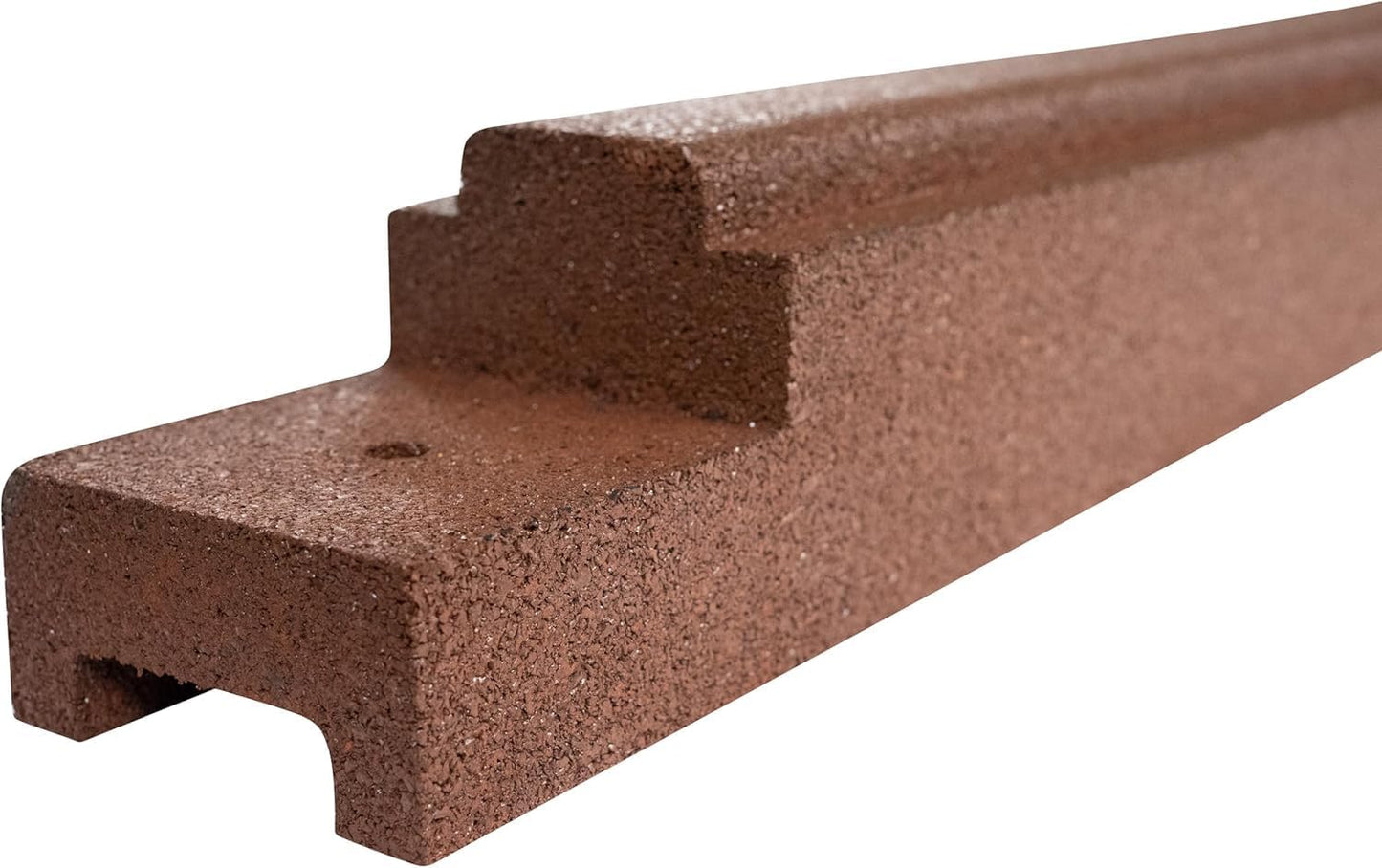 Playsafer Rubber Playground Border Edging Kit, 6' Flexible Heavy Duty Rubber Interlocking Playground Timber, No Dig Easy to Install (Neutral Brown, 8 Pack)