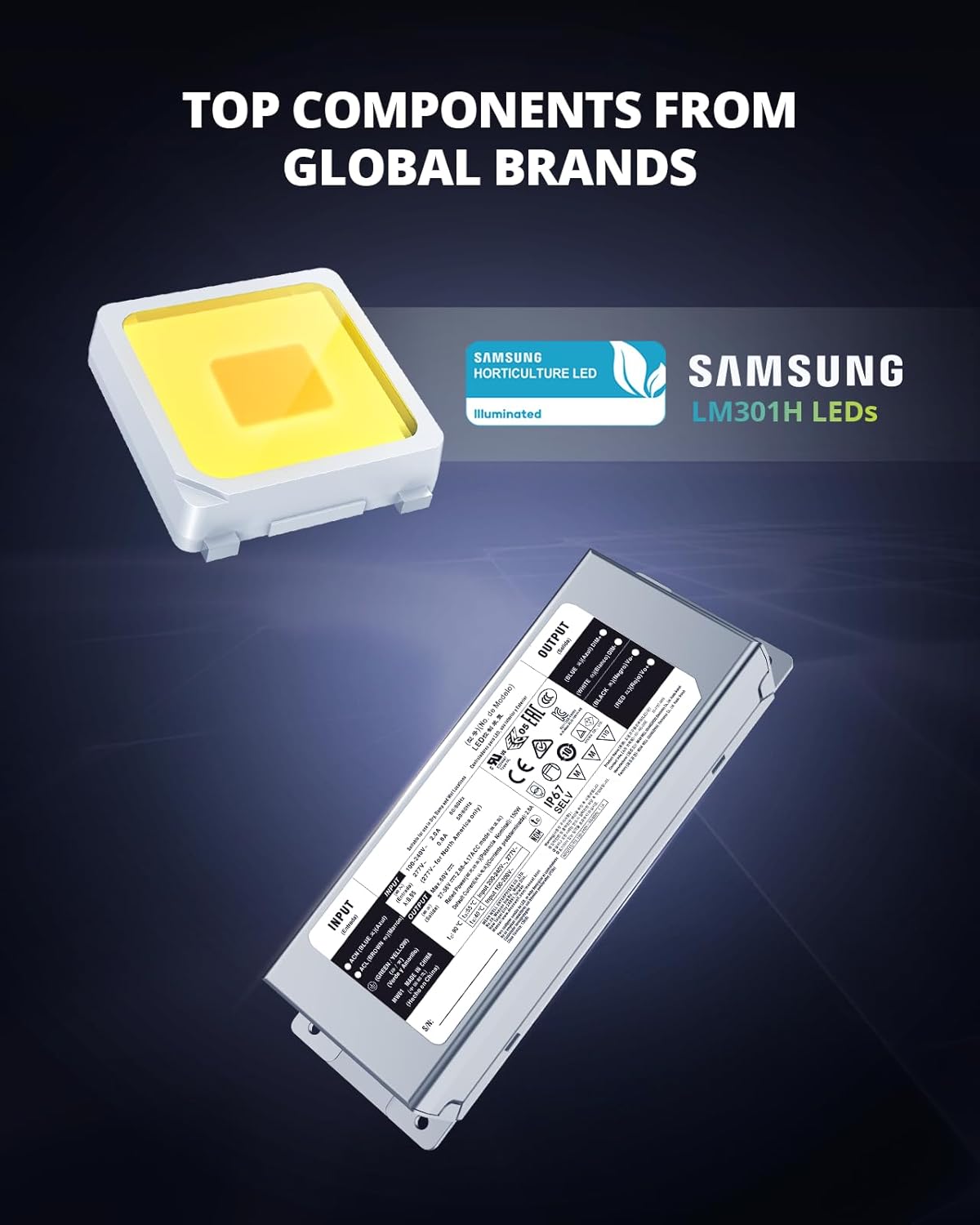 VIPARSPECTRA XS1500 LED Grow Lights for Seed Starting Compatible with Samsung LM301H Diodes and MeanWell Driver, Dimming Daisy Chain Grow Lights for Indoor Plants Full Spectrum for 2x2/3x3 Grow Tent