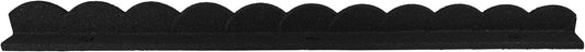 Playsafer L Shaped Flexible Rubber Scalloped Edger for Lawns Landscaping and Playground | Easy No Dig Installation| 4' Long (2, Black)