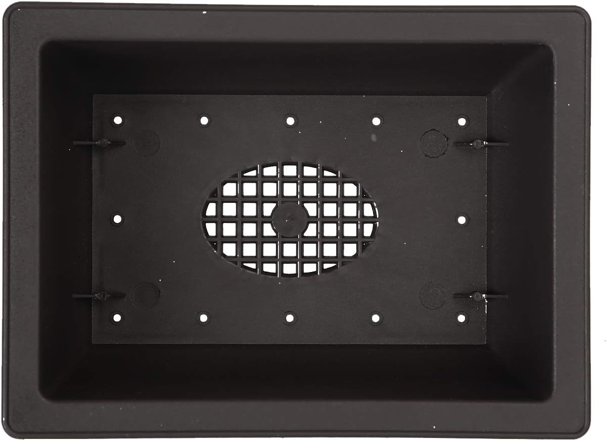 KINJOEK 15 PCS 6.5 Inch Plant Pot, Rectangular Plastic Bonsai Training Pots with 15 Humidity Trays, Flower Succulent Pots Container for Garden, Indoor, Home Decorative