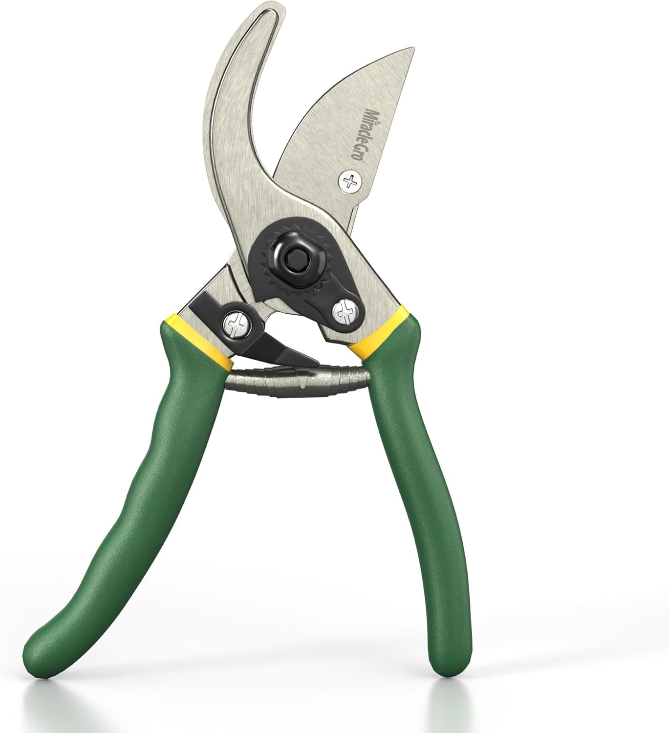 Miracle-Gro 2-Piece Pruning Shears Set – Includes 8 in. Bypass Pruner for Live Plants and 8 in. Anvil Pruner for Dry Stems – Sharp Carbon Steel Blades and Comfort Grip Handles for Garden and Yard Use