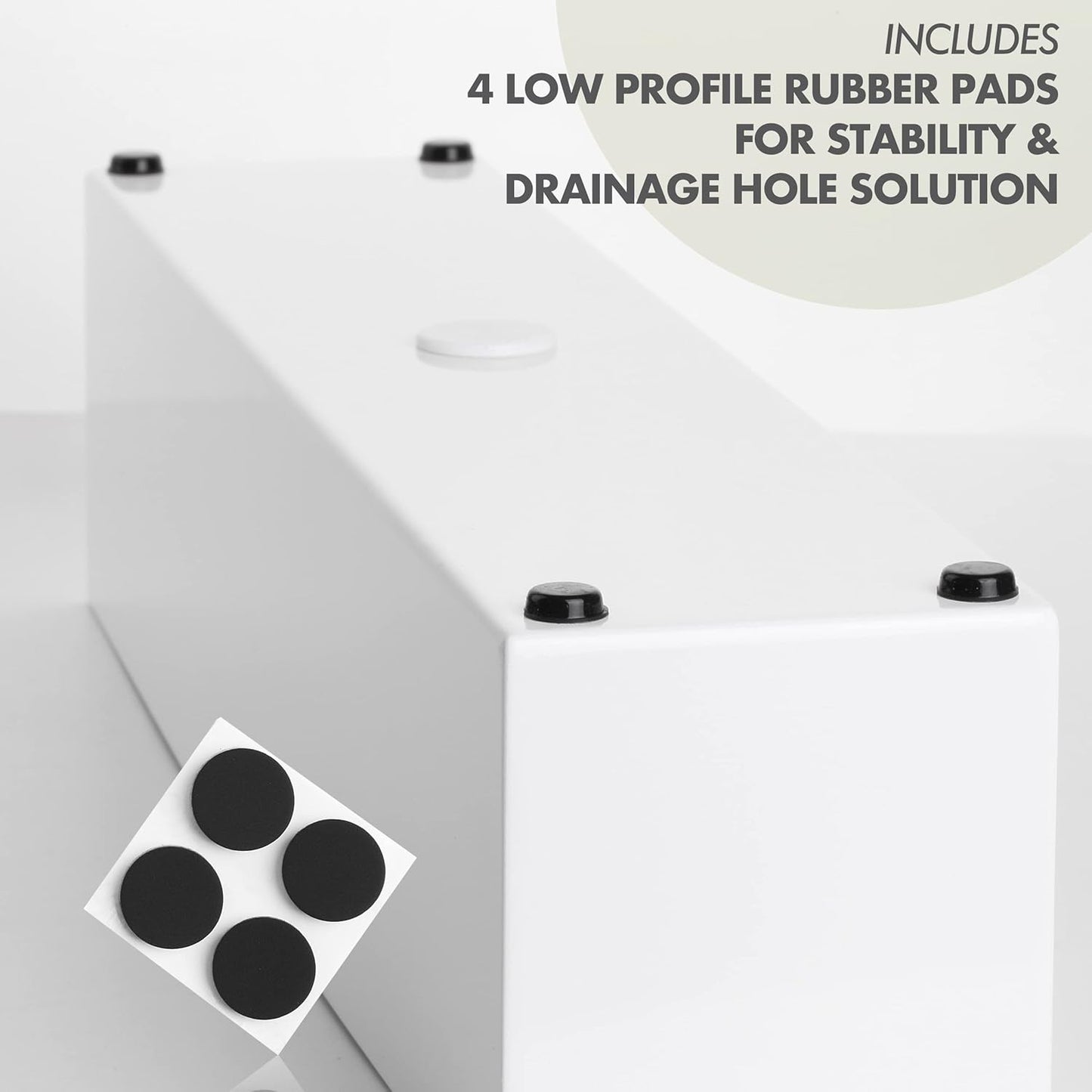 DR&Co Modern Rectangle Planter Box - 32" Metal Planter Ideal for Long Succulent, Rectangular Box for Table or Window Sill, Trough for Indoor Window, White